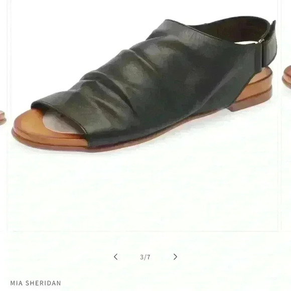 Sheridan Mia Shoes - Sheridan Mia -Mya Women Black Sling Back Sandals Flat Size EUR 41/US 10-10.5